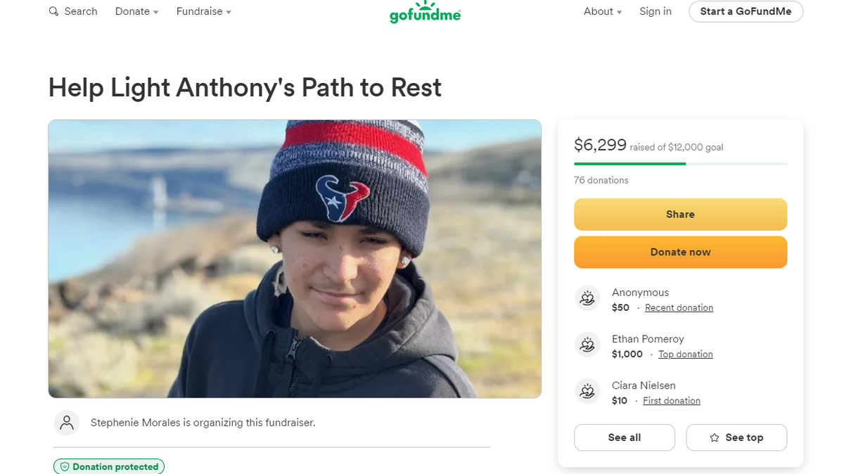 A GoFundMe was started to support Anthony Lopez’s Richland family.