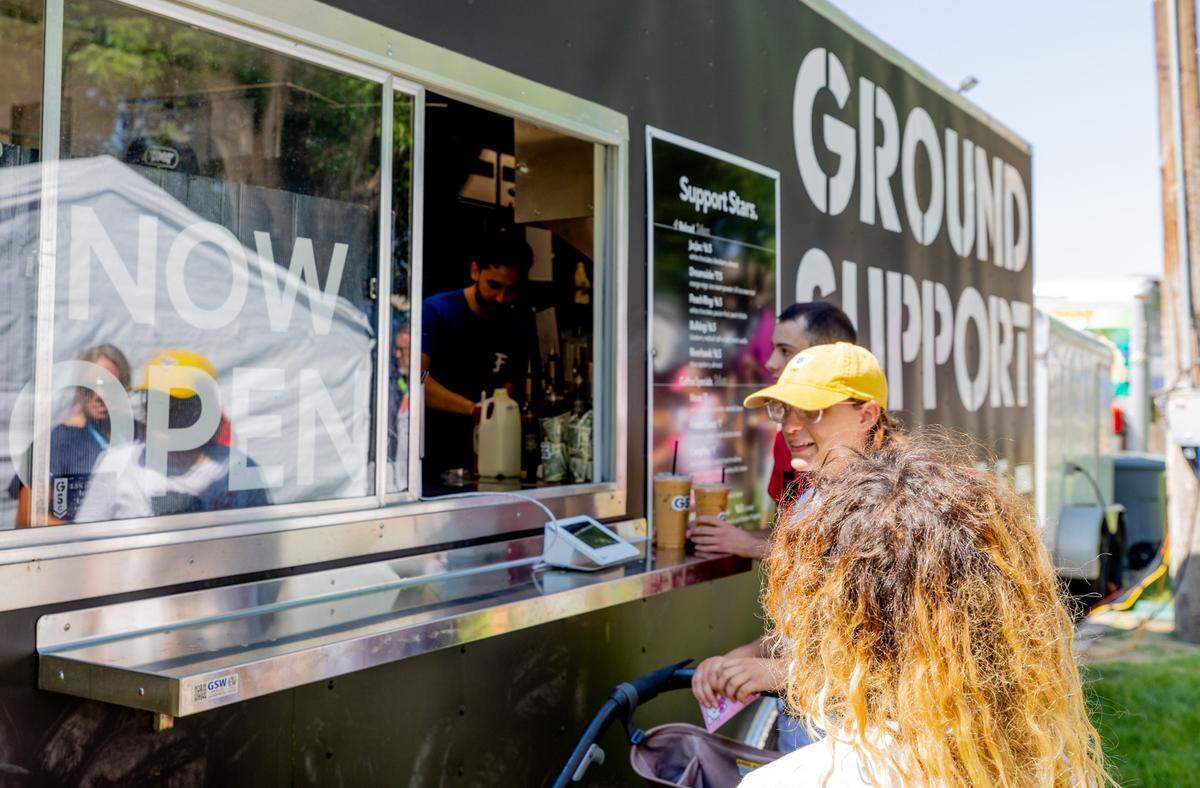Ground Support Coffee is one of the food and drink truck made available to attendees at the Art in the Park Festival.
