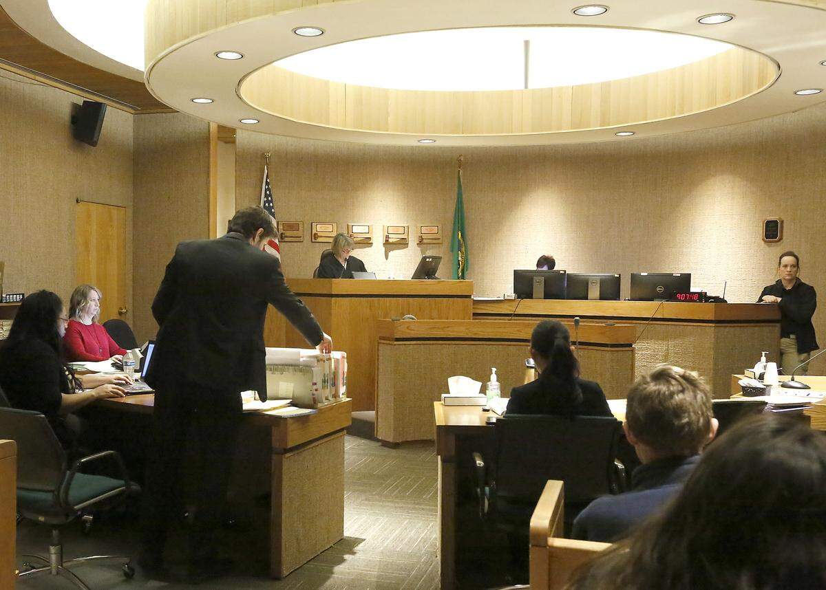 The courtroom at the Juvenile Justice Center in Kennewick