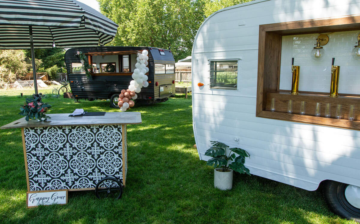 La Cantina Mobile Bar has two trailer options and a mobile bar cart for serving drinks at smaller, more intimate gatherings.