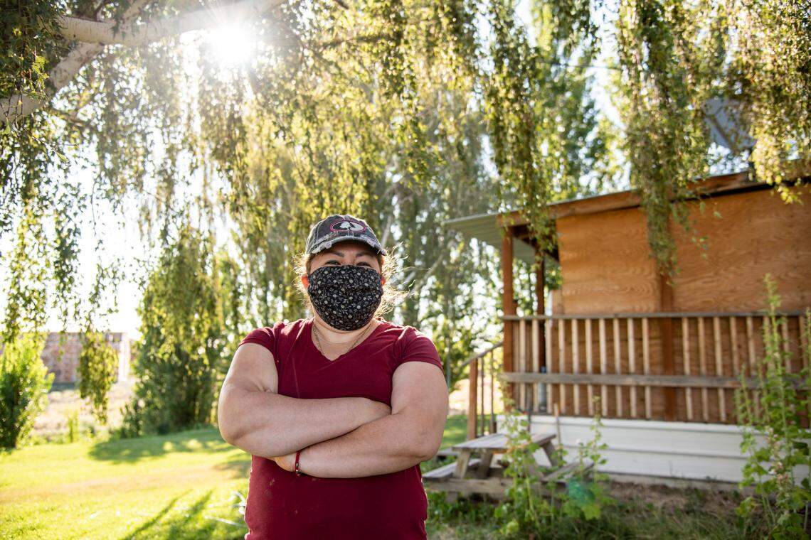 Ana Cruz, 40, of Prosser, worries about contracting the coronavirus every day that she goes into the processing plant where she works.