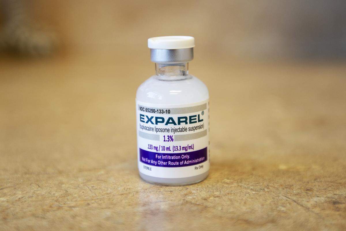 Exparel is a longer lasting local anesthetic used after an outpatient surgery that can eliminate or reduce the amount of opioid pain medication used to maintain comfort.