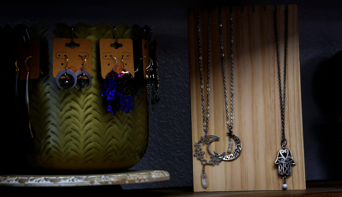 Several styles of jewelry are sold at the recently opened Luna Wellness Center at 3330 W. Court St. in Pasco.