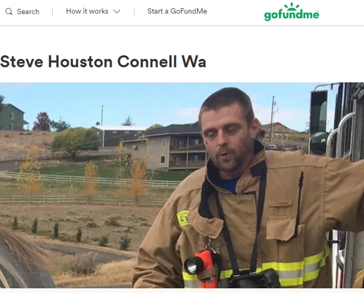 Money is being raised to help pay the funeral costs for a Connell firefighter who died in a crash on Highway 395 on Sunday.