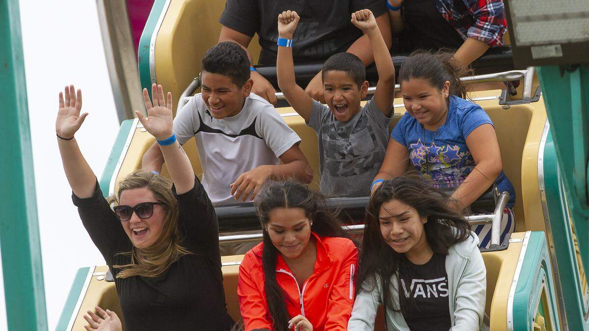 Fair goers ride on the Pharaoh on Saturday, the last day of the Benton Franklin Fair & Rodeo in Kennewick.