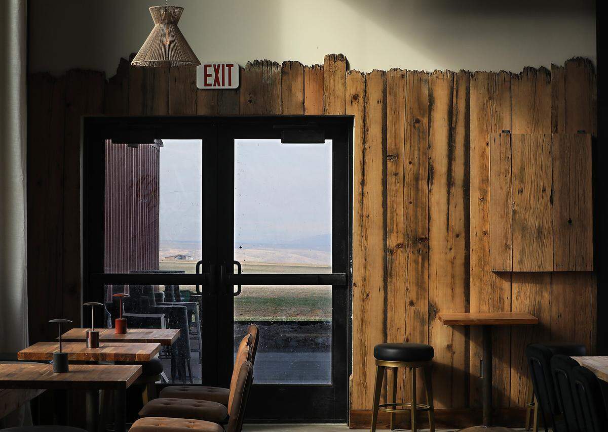 Planks from the family’s 100-year old barn have been incorporated into the decoration of the new business.