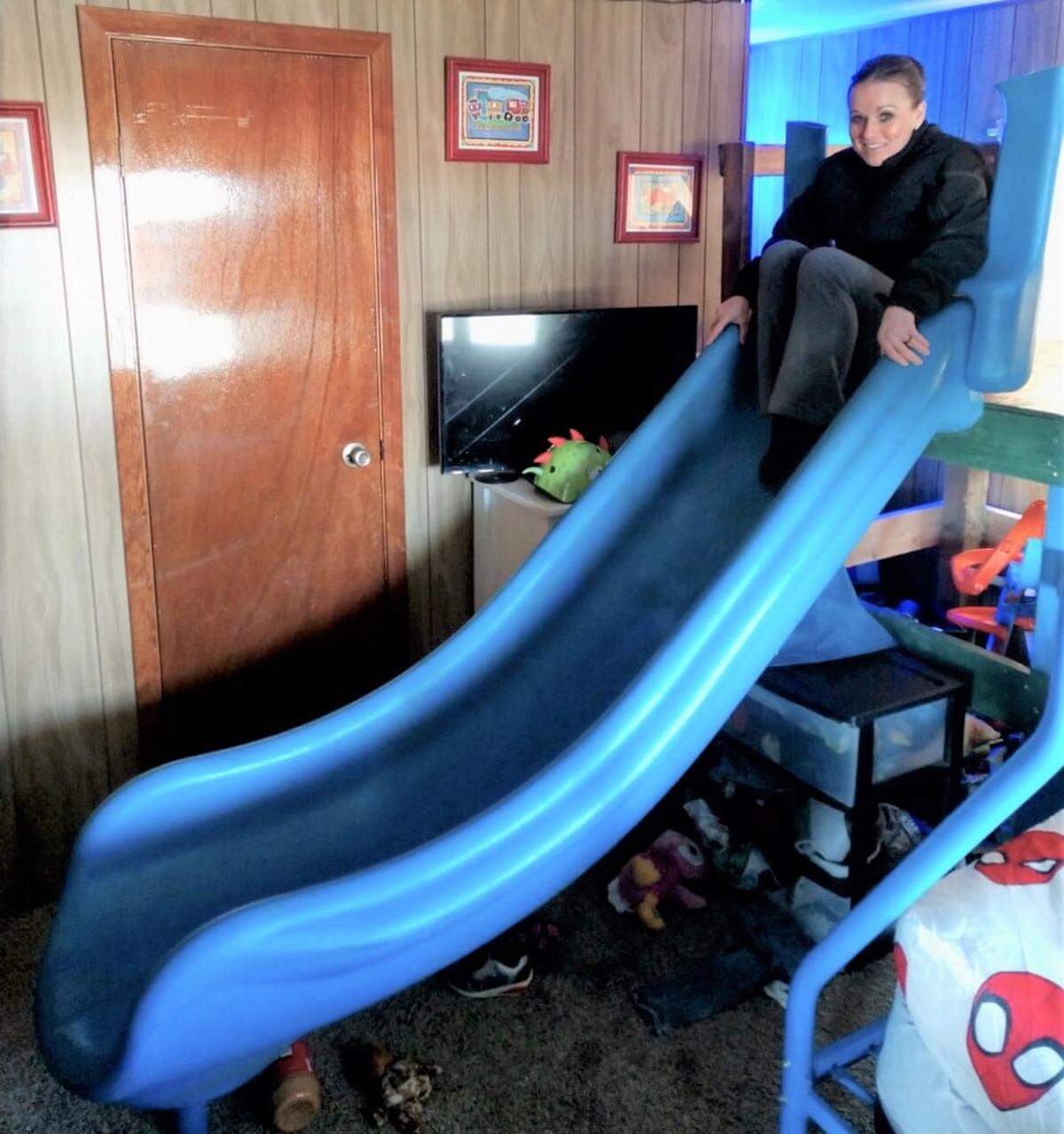 Pasco Detective Julie Lee spotted the stolen playground slide in a child’s bedroom in Burbank during another investigation.