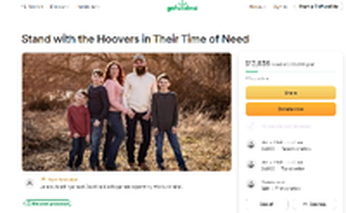 A GoFundMe was started for Joshua Hoover, a Burbank man left seriously hurt in a crash on Highway 12.