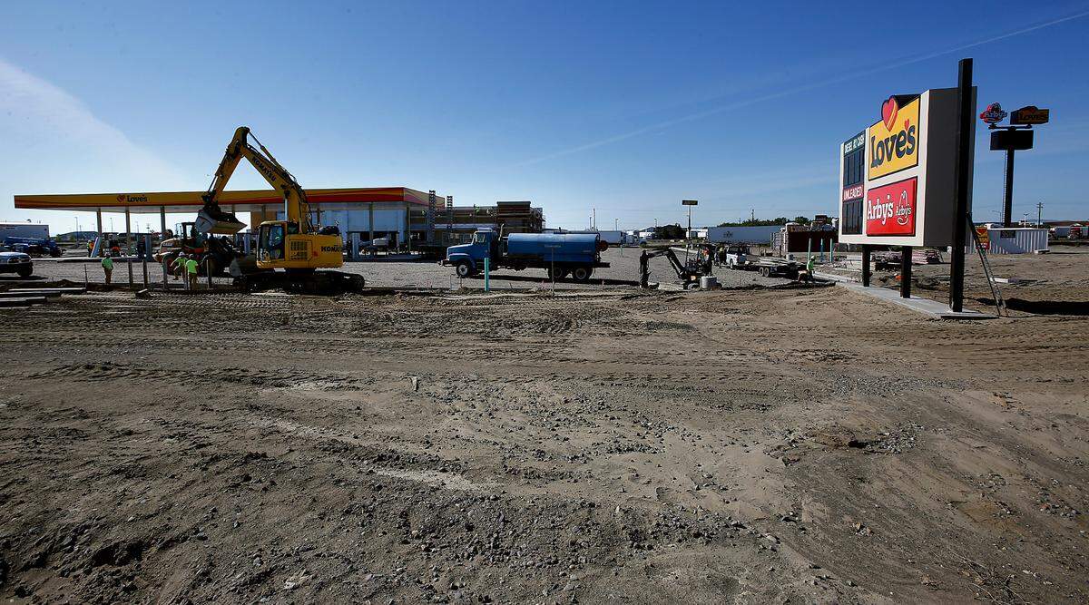 A new Love’s Travel Stop with an Arby’s restaurant is under construction in Pasco.