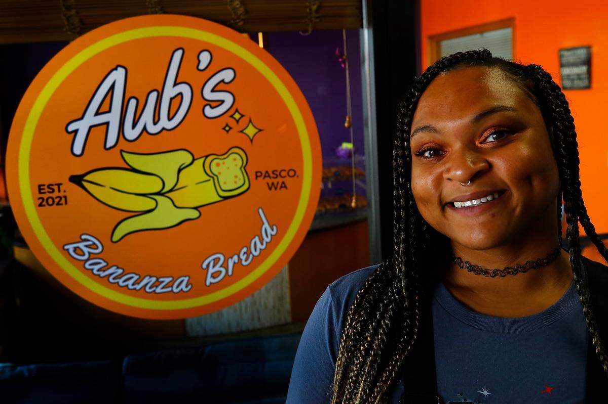 Aubrieann Johnson started Aub’s Bananza Bread at her Pasco home in 2021 and recently moved into the Pasco Specialty Kitchen for more baking capacity to keep up with demand for her various flavors of gourmet banana bread that she sells in the Tri-Cities.