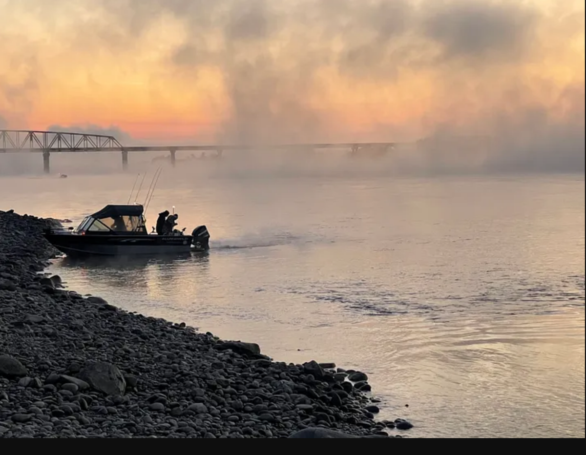 The Columbia River at Vernita Bridge at sunrise.
