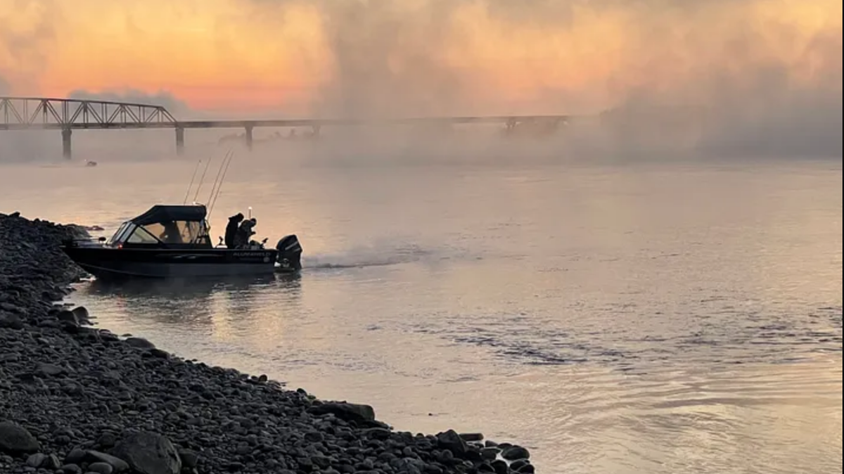 The Columbia River at Vernita Bridge at sunrise.