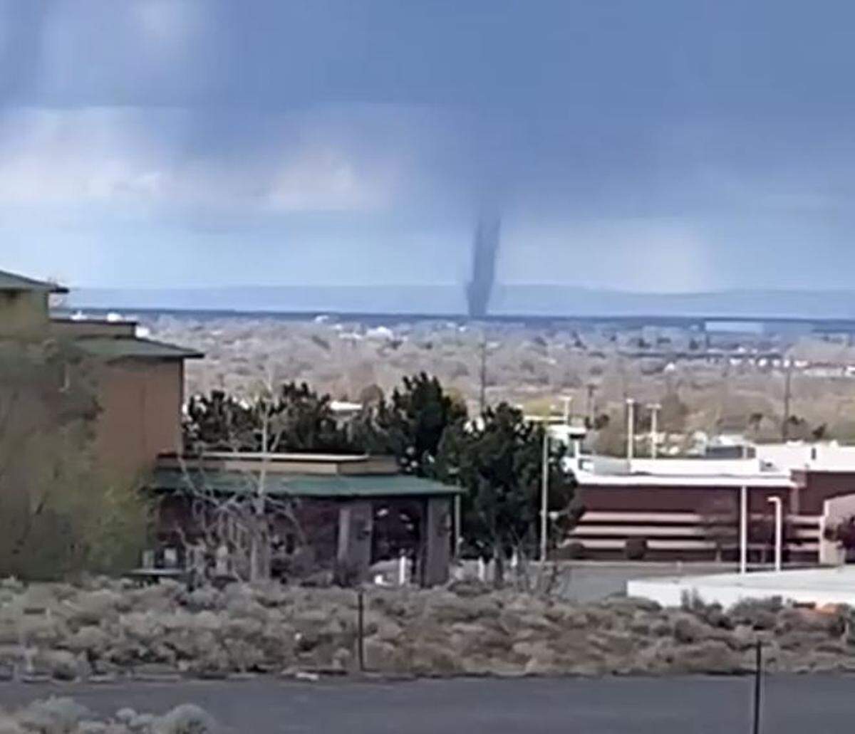 Chamise Hartman of the Tri-Cities captured this view of the tornado Tuesday from the parking lot of the At Home store near the Columbia Center mall in Kennewick.