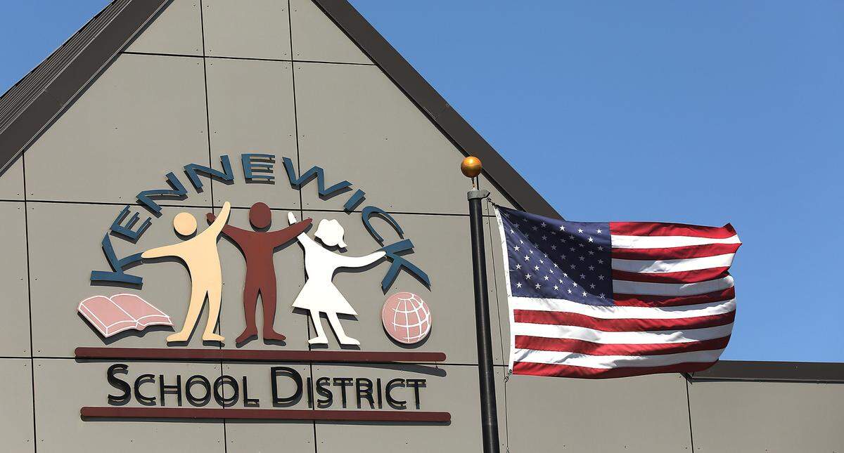The Kennewick School District administration building at 1000 W. Fourth Ave. in Kennewick.