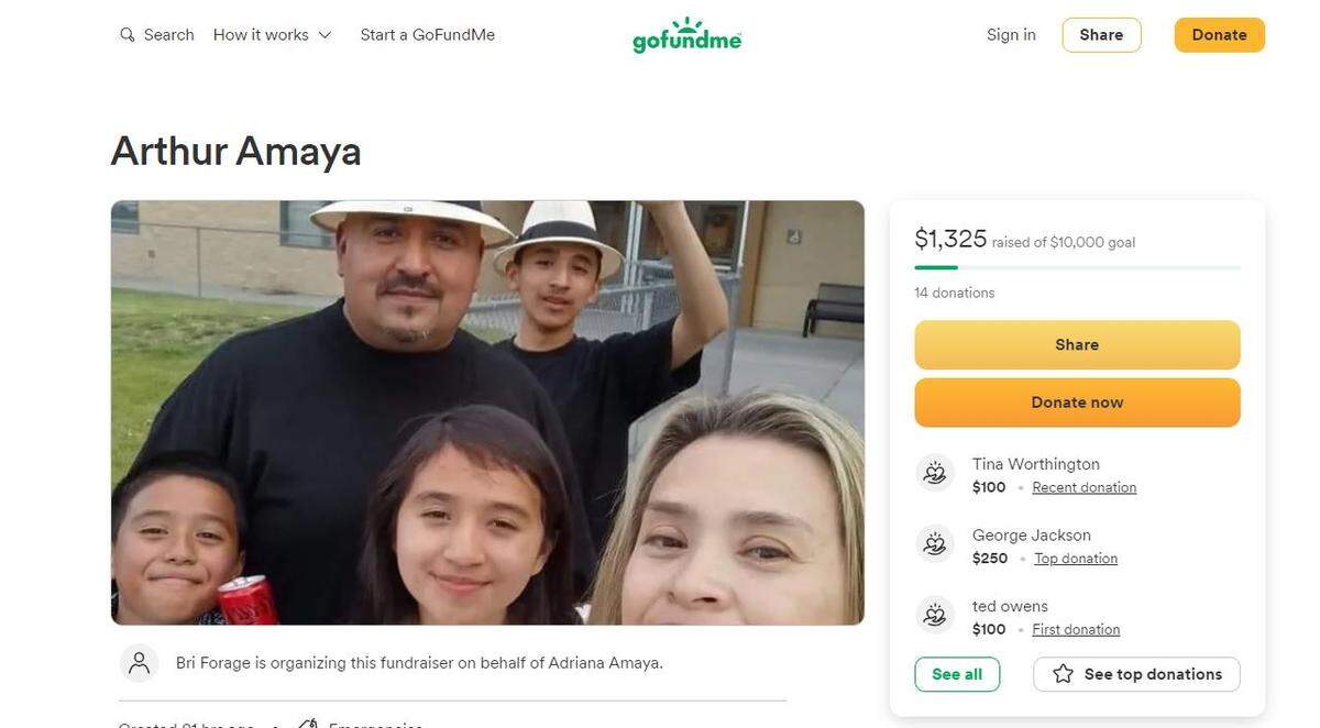 Arthur Amaya was killed outside of his Tweedt Street apartment in Kennewick. A GoFundMe was organized to raise money for his funeral expenses.