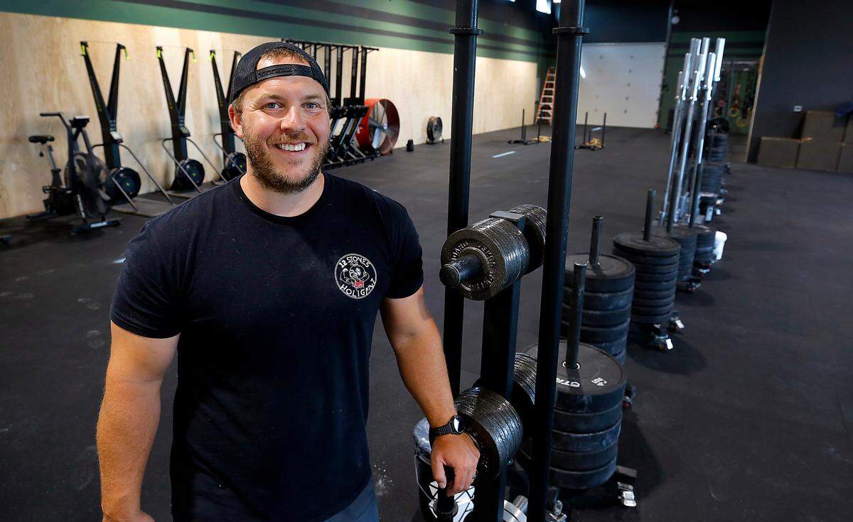 Todd Stone, co-owner of CrossFit 12 Stones gym, stands in their new custom-built space in Kennewick.