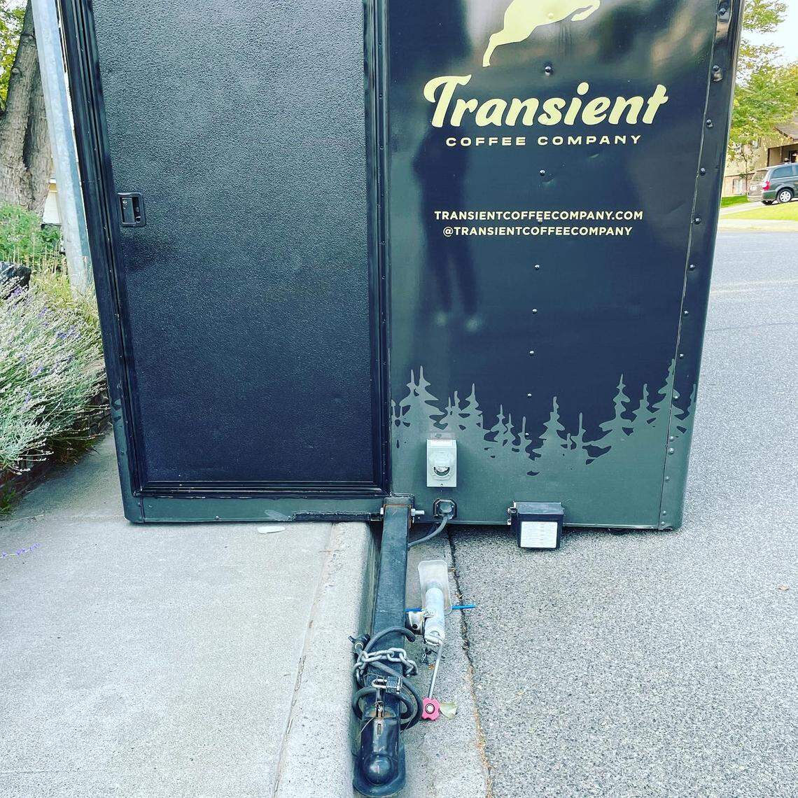 Transient Coffee roaster’s newly finished trailer for mobile coffee service was rammed by a driver while the trailer was parked in front of the owners house.