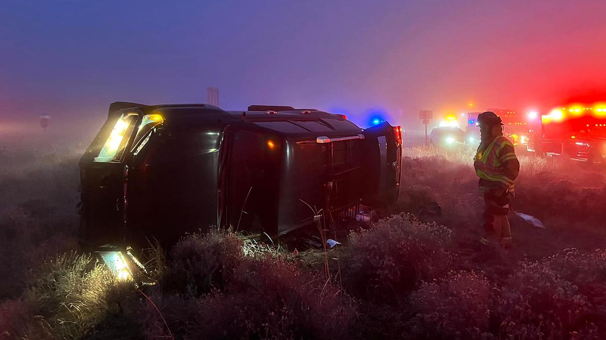 A woman and a 5-year-old girl were hurt in a rollover crash on Highway 397. The woman was believed to be intoxicated at the time.