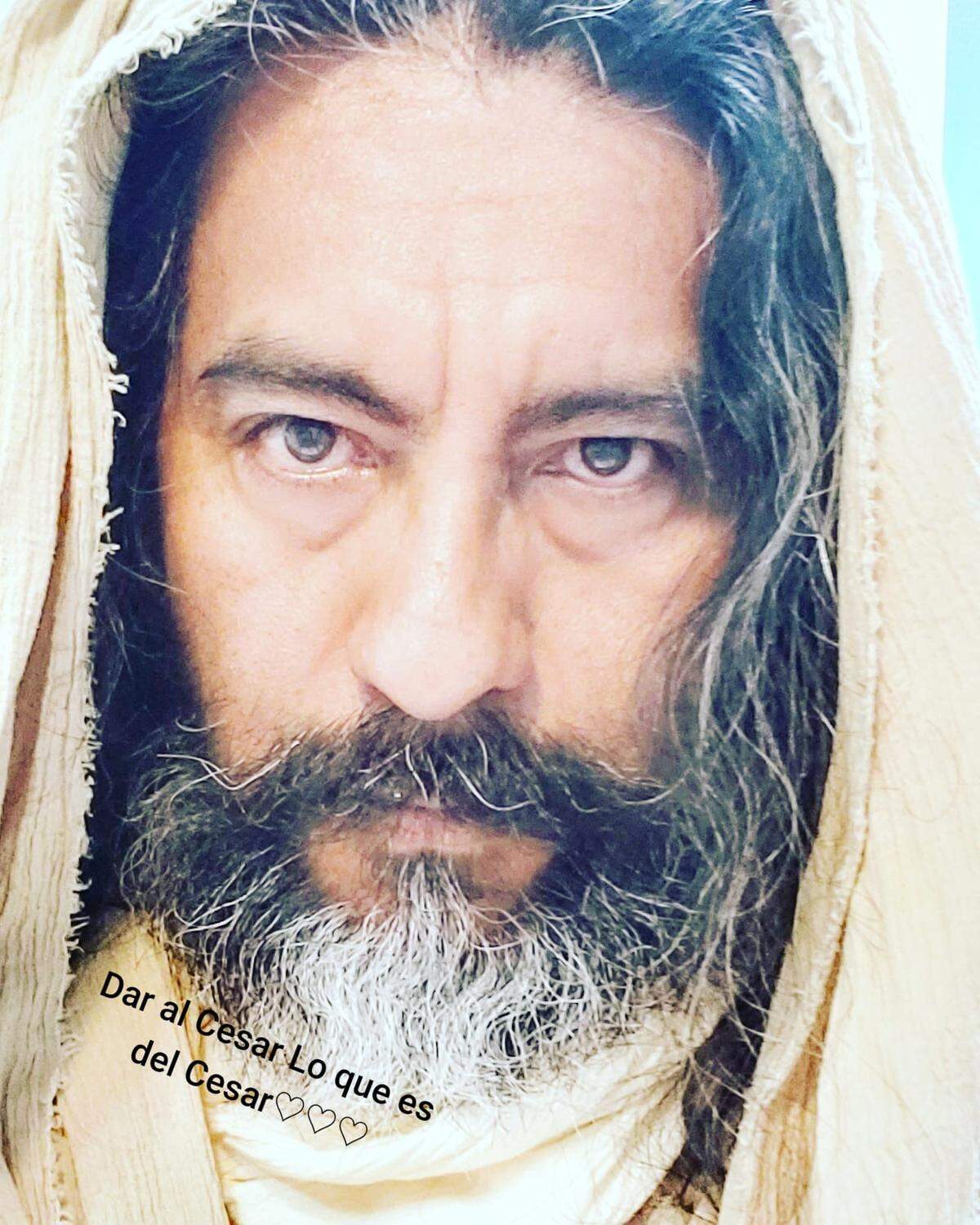 Làzaro Aragòn of Walla Walla dresses like Jesus and protests President Donald Trump and his immigration policies. The Spanish text in the photo translated to English is “Give back to Caesar what is Caesar’s,” in reference to the Bible verse Mark 12:17.