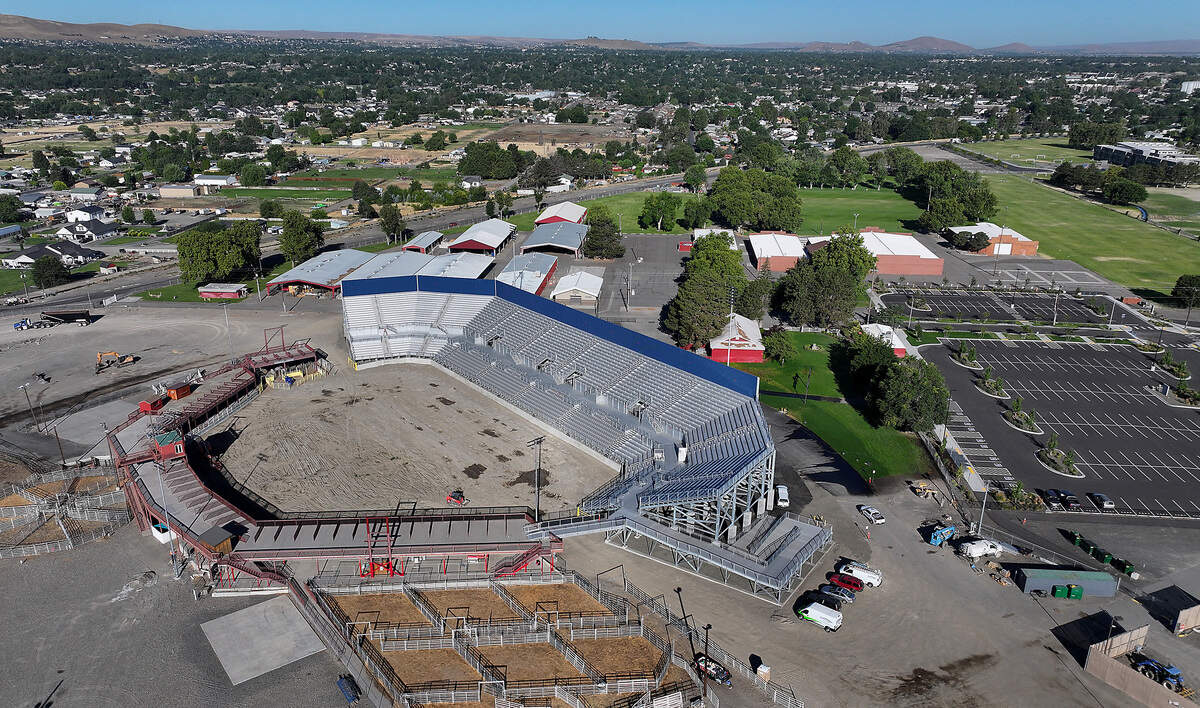 The new $12 million grandstands structure has been completed in the McDaniel rodeo arena at the Benton County Fairgrounds in Kennewick.