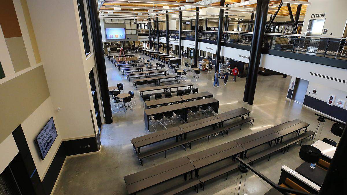 Cafeteria area inside Sageview High School at 6091 Burns Road in west Pasco.
