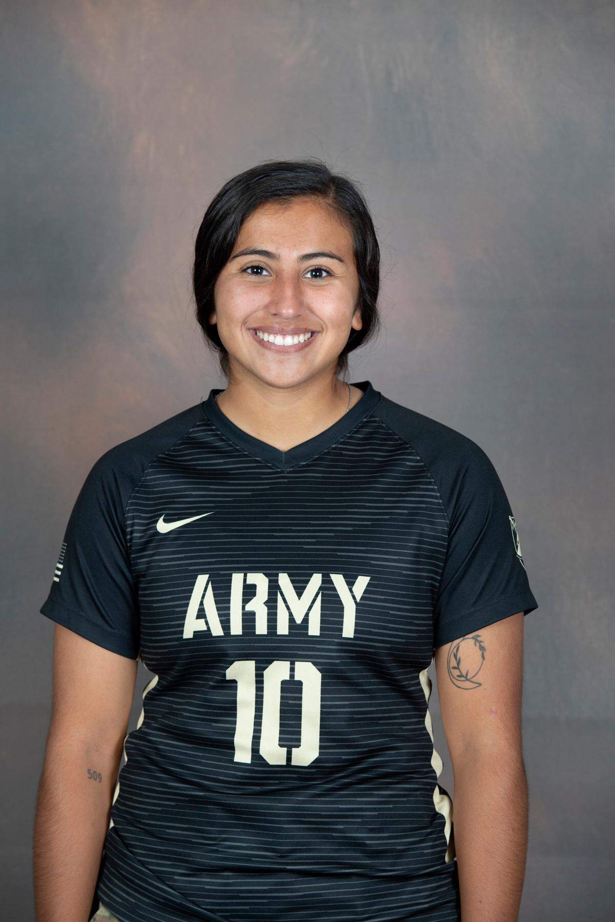 Danielle Mendoza’s official portrait for the United States Military Academy’s 2021 Women’s Soccer Team at West Point.