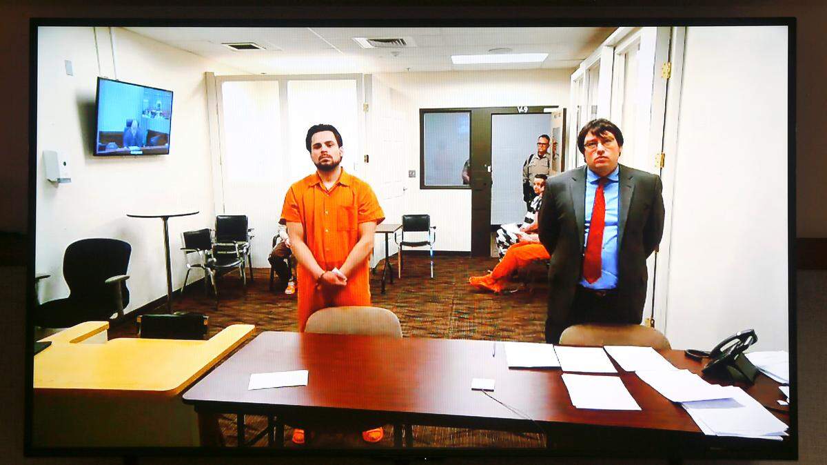 Pedro Bucio appears in Franklin County Superior Court in 2020 to face murder charges. He just entered an Alford plea to conspiracy to commit manslaughter.