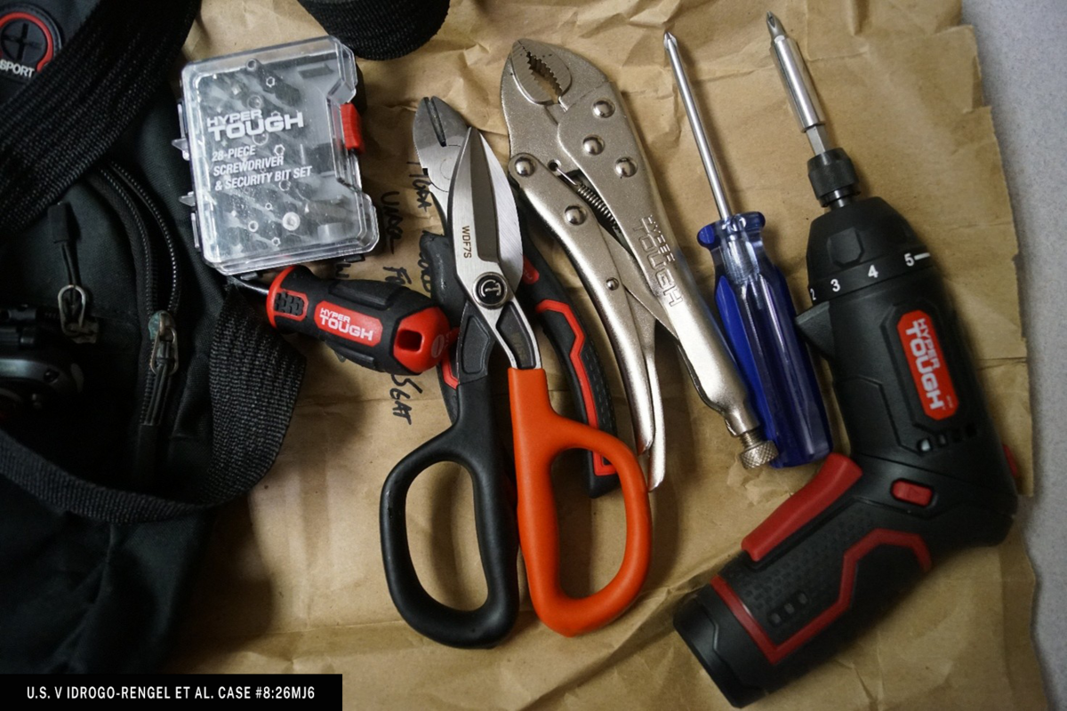 Equipment allegedly used in an ATM jackpotting attack.