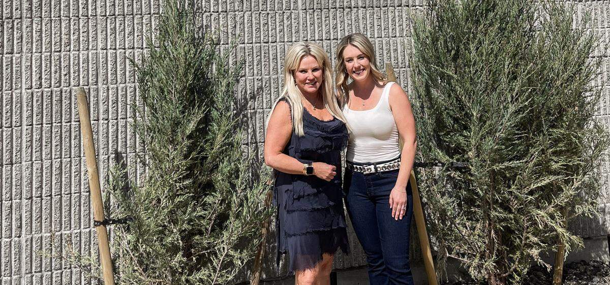 Cindy Goulet and daughter Paige Goulet Jordan pose outside the family’s newest restaurant, Perch Cantina, which opened last week at 592 Columbia Point Drive in Richland.