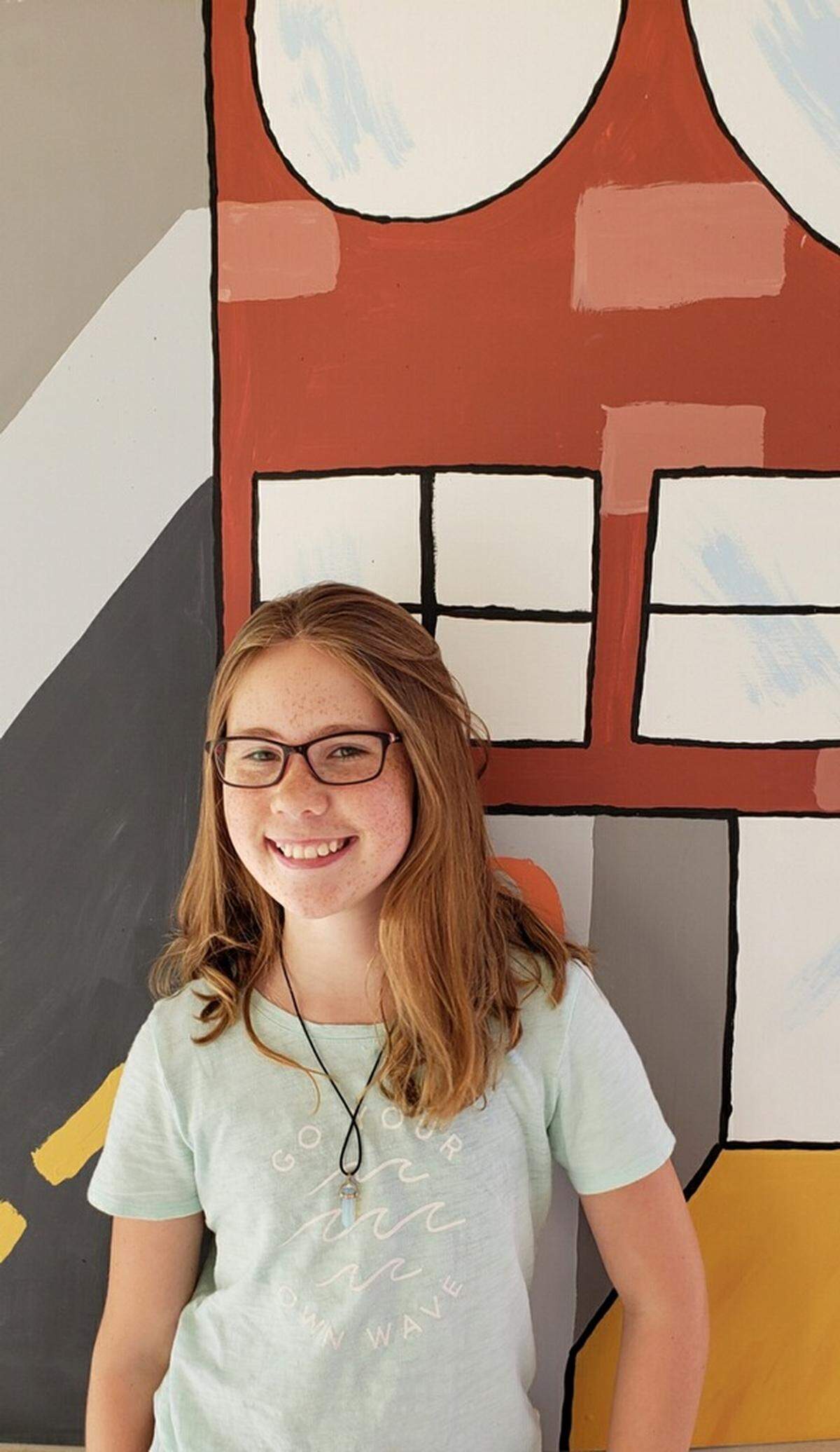 Kaelyn Myers, 10, of Kennewick, will have three large murals on display in downtown Kennewick on Sept. 6 as part of the Art Walk.