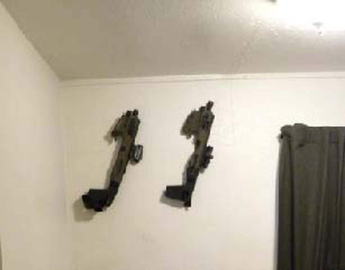 Two of the 17 guns seized by law enforcement in December 2022 in an investigation of Tri-Cities based traffickers of fentanyl, methamphetamine and cocaine.