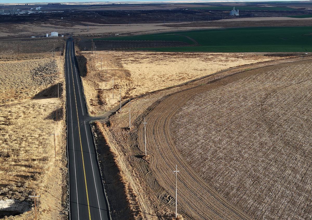 The Wallula Gap Business Park, currently agricultural land, is a 1,400-acre park zoned for heavy industry in western Walla Walla county. A $108.5 million federal grant announced Jan. 9 will help pay to finish converting Highway 12 to four lanes in the area.