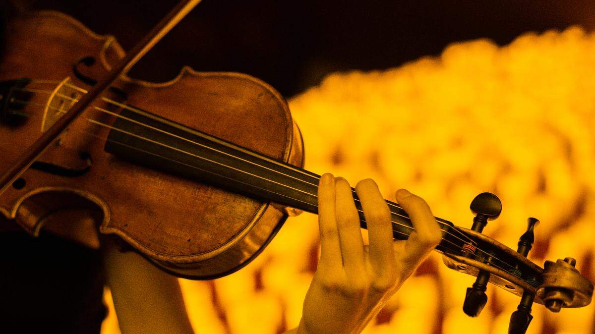 Concert photo from a Candlelight Concerts performance in Madrid.