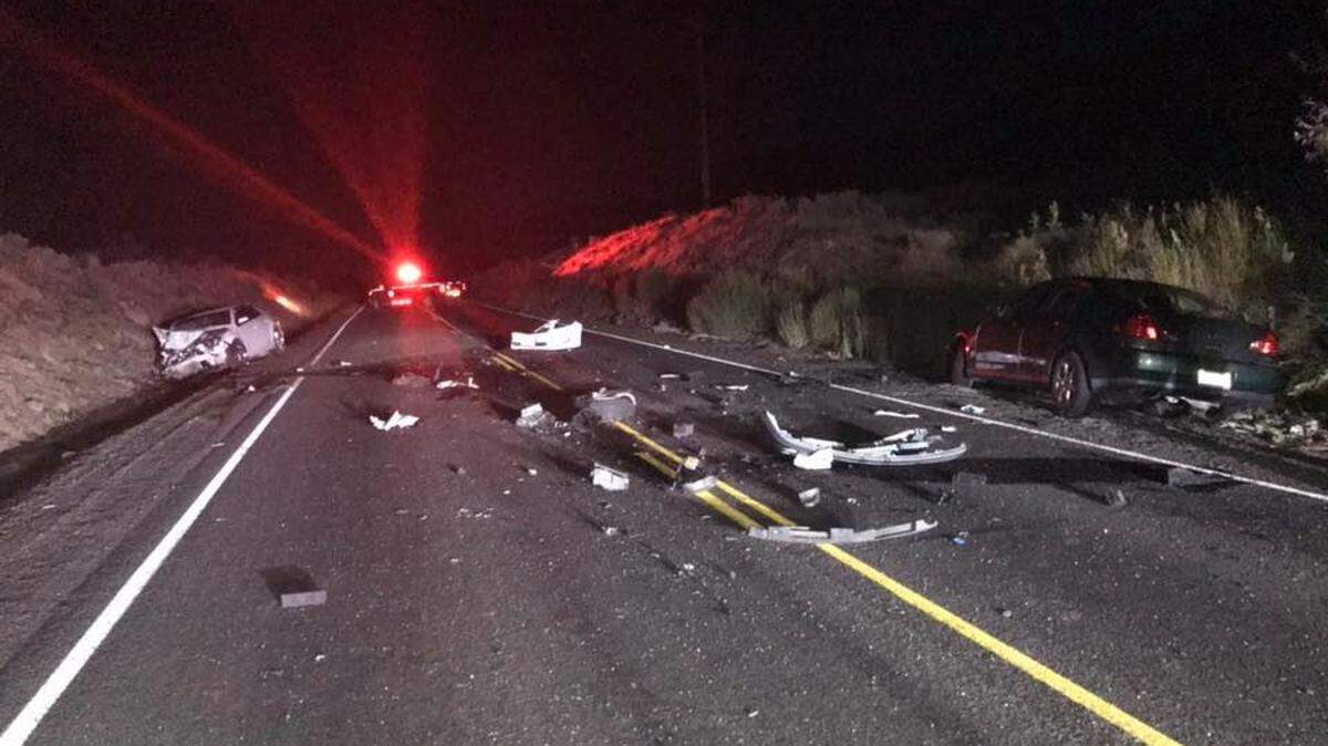 A woman and her two children were hurt in a crash on Old Inland Empire Highway outside of Benton City.