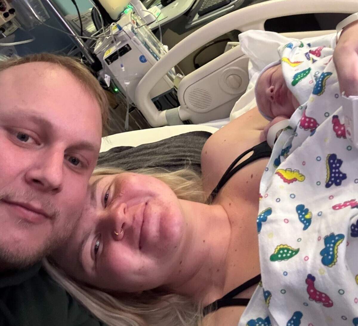 Cooper, the first child of Trista and Ryan Lewis of Pasco, was the first baby born in 2026 at Kadlec Regional Medical Center in Richland, Wash.