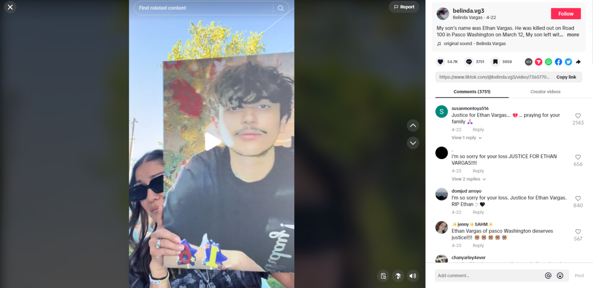 Belinda Vargas went to TikTok looking for justice for her son after his death. She said he was provided alcohol.