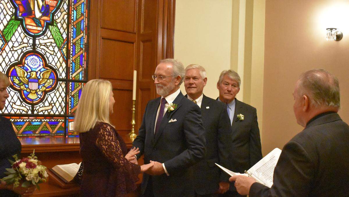 U.S. Rep. Dan Newhouse, R-Sunnyside, marries Joan Galvin in the Congressional Prayer Room Friday morning in Washington, D.C.