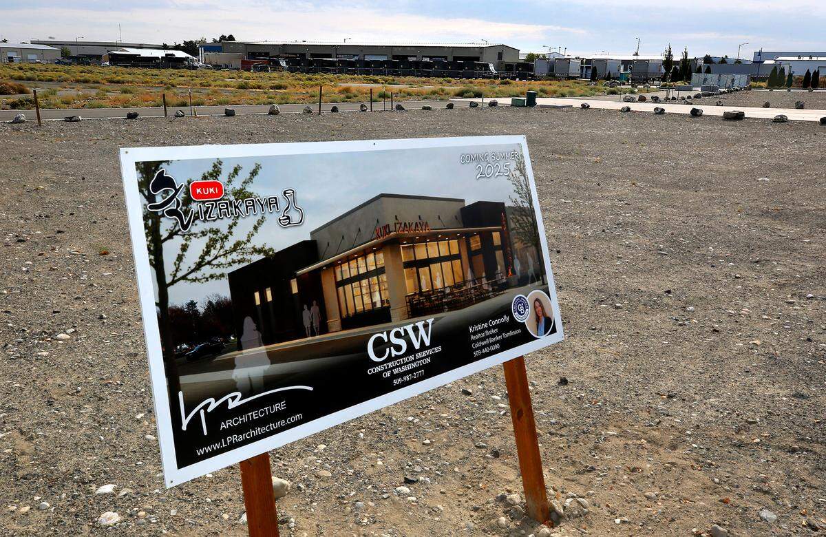 A sign for the Kuki Izakaya Restaurant at Vista Field in Kennewick.