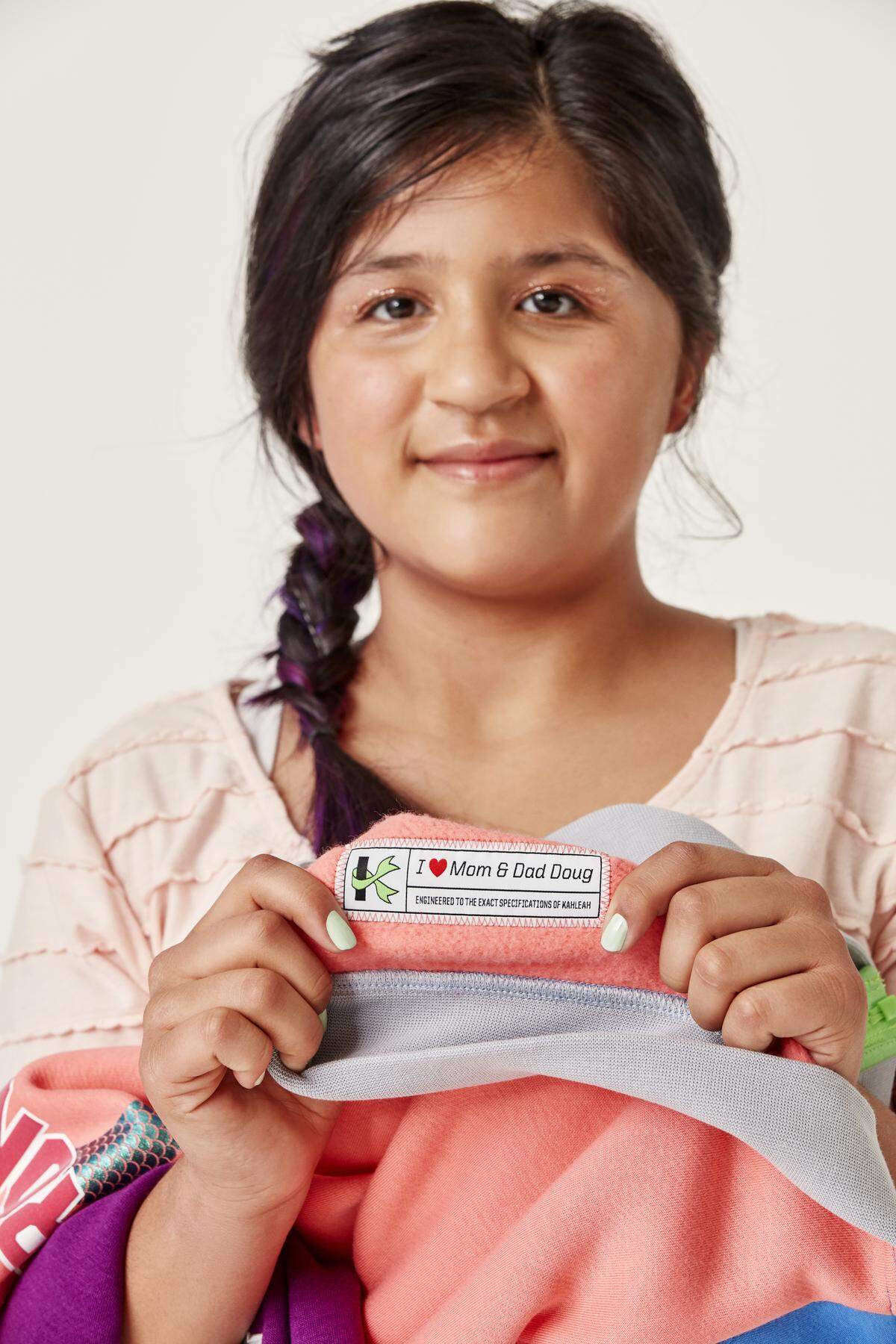 Kahleah Corona, 11, worked with Nike development and design teams on a personalized version of the React Element 55 sneaker as part of the 2019 Doernbecher Freestyle program.