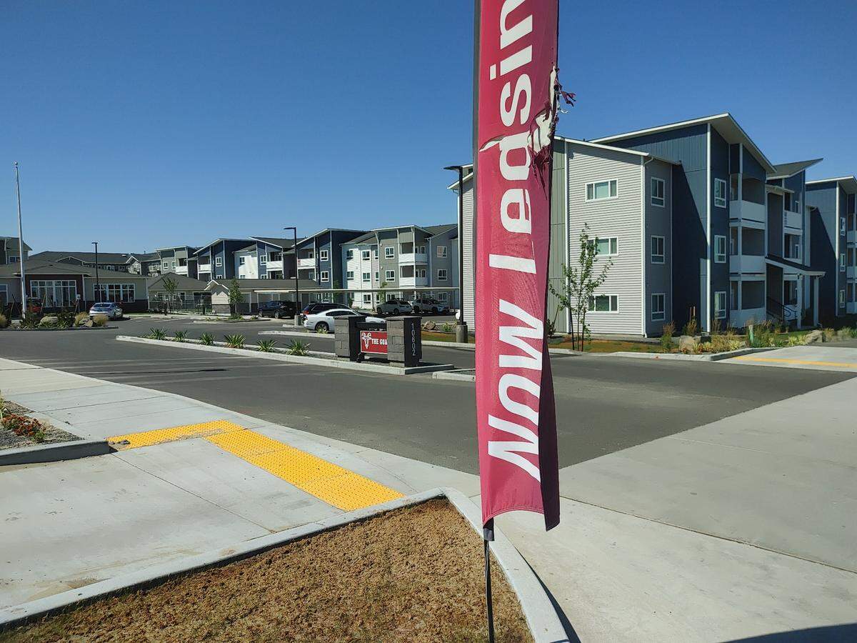 The Goat Apartments, formerly known as “Hydro,” is a new 240-unit complex at 10602 Burns Road in Pasco’s Broadmoor area. It recently began renting apartments to tenants and advertises two months of free rent with a 12-month lease. Affinity, its 170-unit neighbor, is also leasing units. Affinity serves tenants age 55 and over.