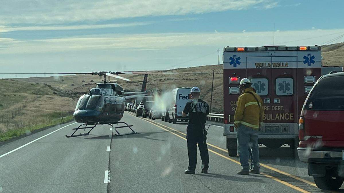 A Kennewick man died in a head-on crash on Highway 12 at Nine Mile Hill in Walla Walla County.