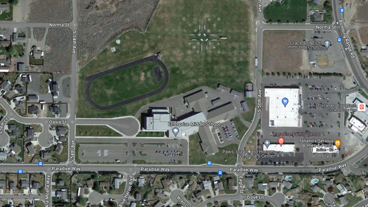 A 12-year-old was hurt crossing Paradise Way on his way to Enterprise Middle School.