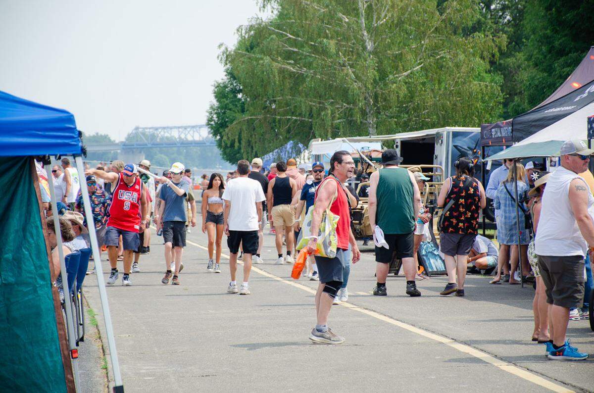 Thousands flocked to Columbia Park on Saturday, July 27, 2024 for the thrill, drama and excitement of H1 Unlimited hydroplanes during the 2024 Water Follies Apollo Columbia Cup and STCU Over-the-River Air Show.