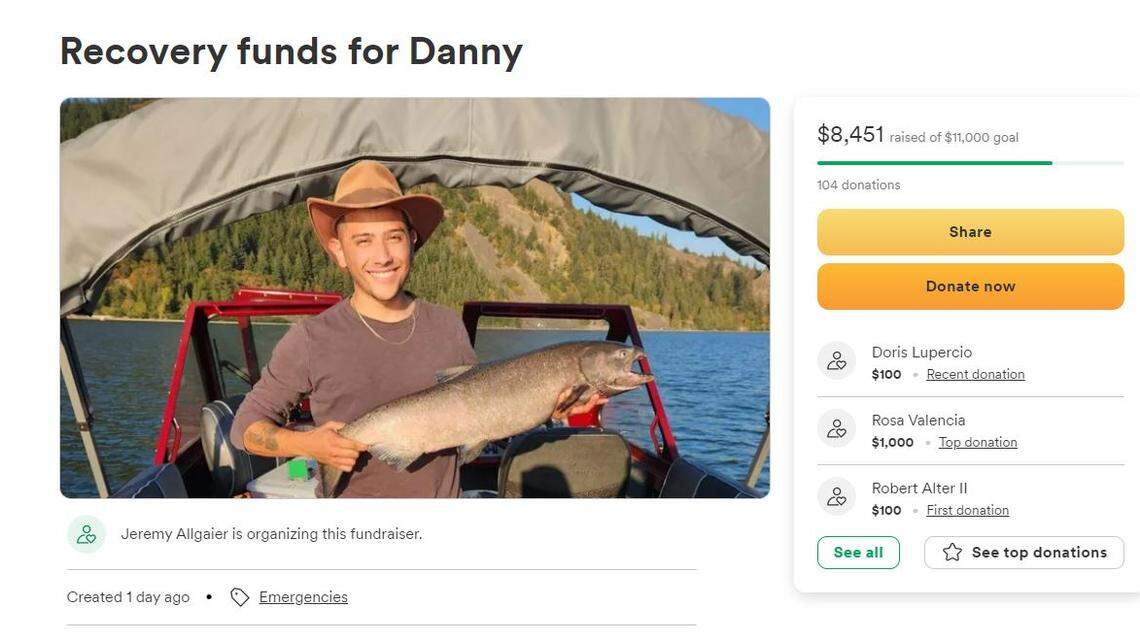 Maurilio “Danny” Trejo is recovering after his car was hit by a wrong-way driver on Interstate 82 on Tuesday.