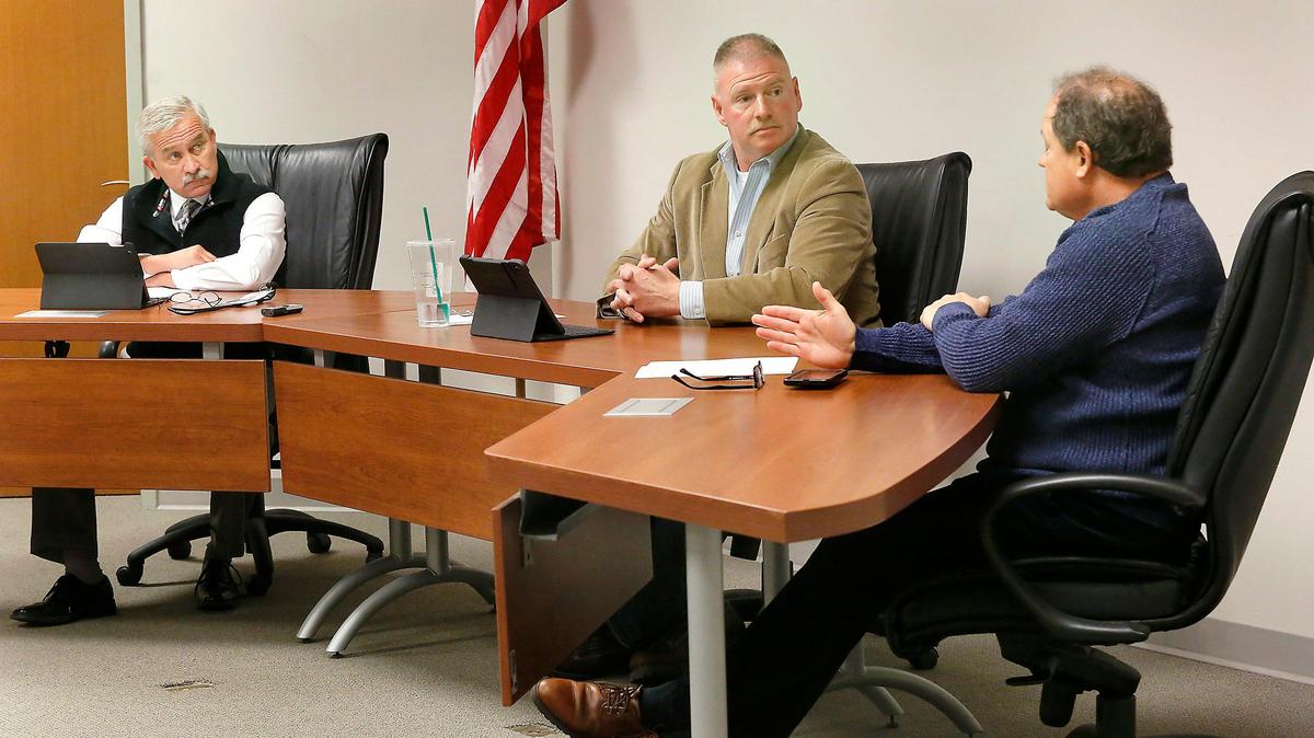 The Benton County commissioners, pictured in 2019, agreed Tuesday to send a letter to the Kennewick Police Department requesting a criminal investigation of Sheriff Jerry Hatcher for the 14,200 rounds of county ammunition seized from his former home.