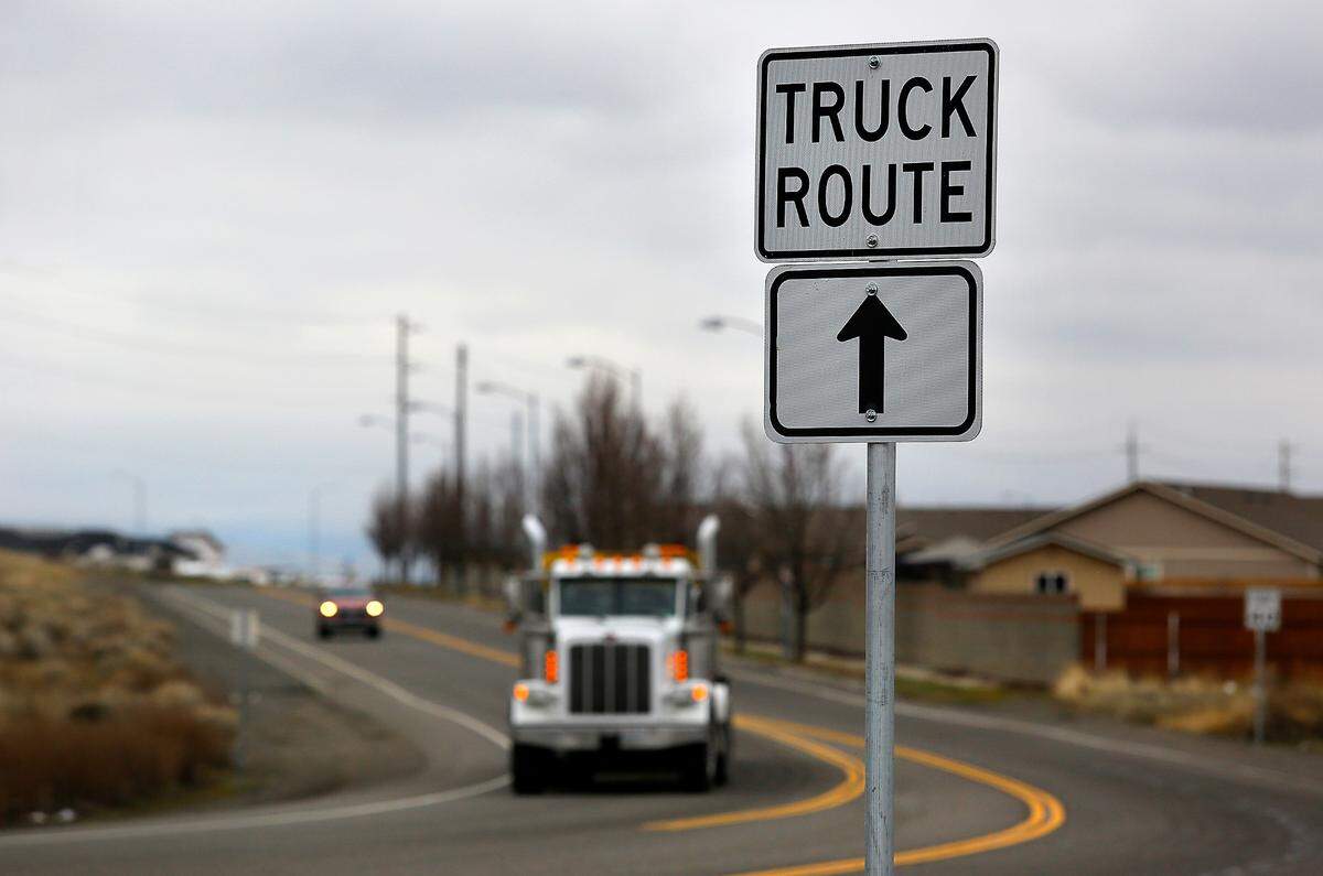 The vast majority of truck traffic, an estimated 90%, from the Amazon warehouses in east Pasco will use Heritage Boulevard, a designated truck route, to reach the Lewis Street and Pasco Kahlotus Road interchange at Highway 12 to connect to other highways leading to their final destinations. 