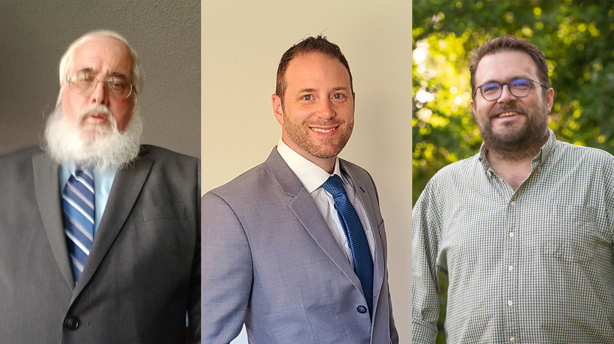 Candidates for Kennewick School Board Director 1, from left: Michael Luzzo, incumbent Micah Valentine and Robert Franklin.