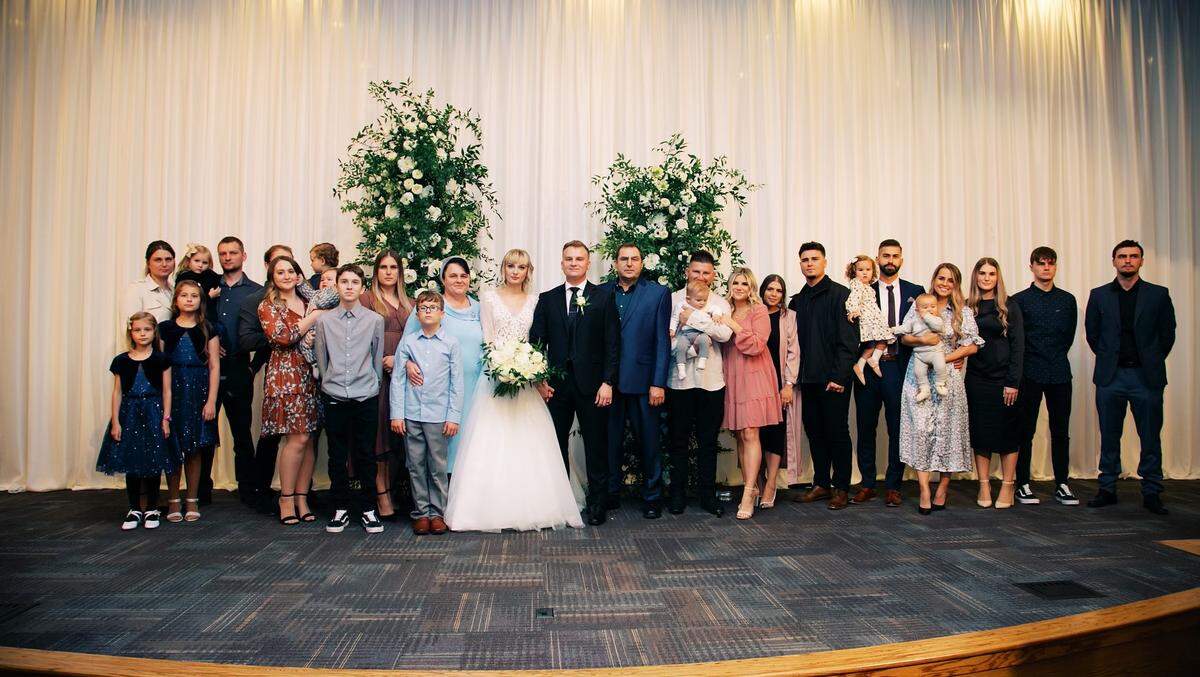 The Viktor Voloshin family at a wedding before his death.