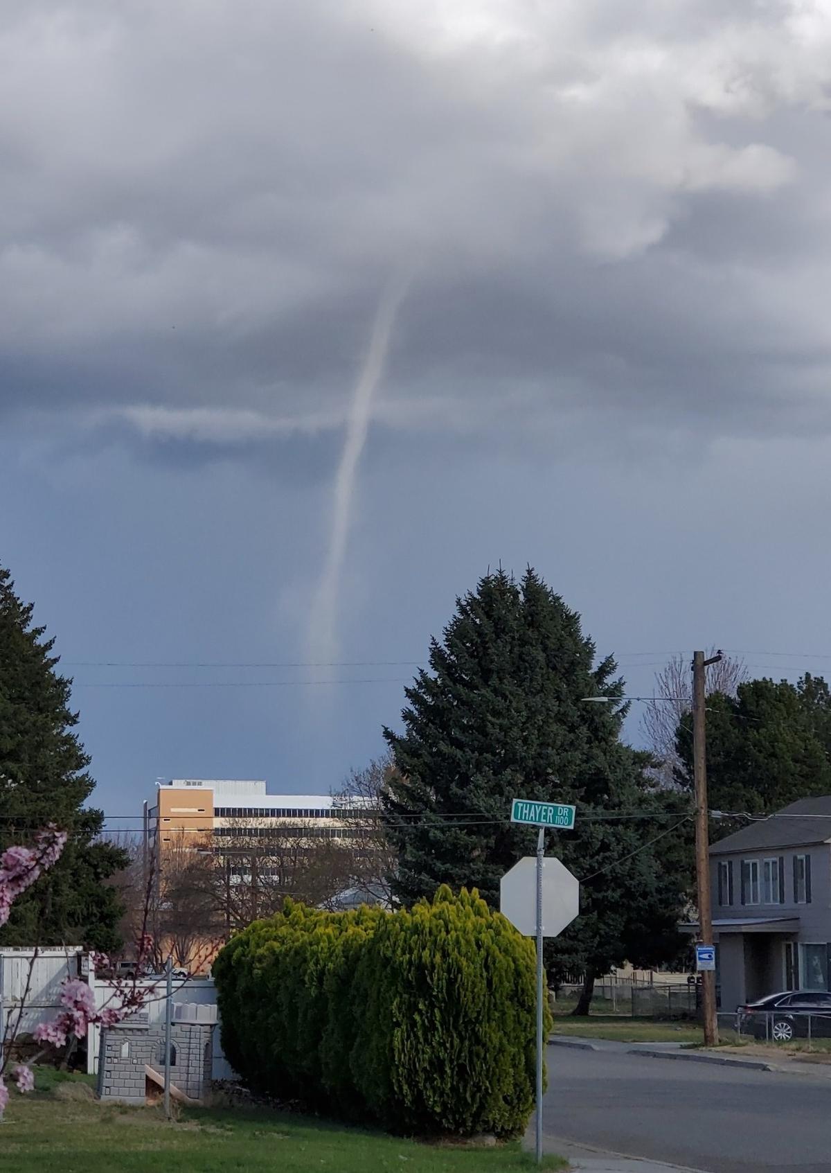 Don Hadley of Richland shared this photo of the small tornado seen in the Tri-Cities on Thursday.
