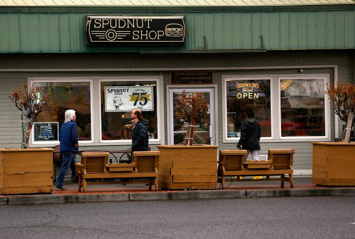 The Spudnut Shop at the Uptown Shopping Center in Richland.